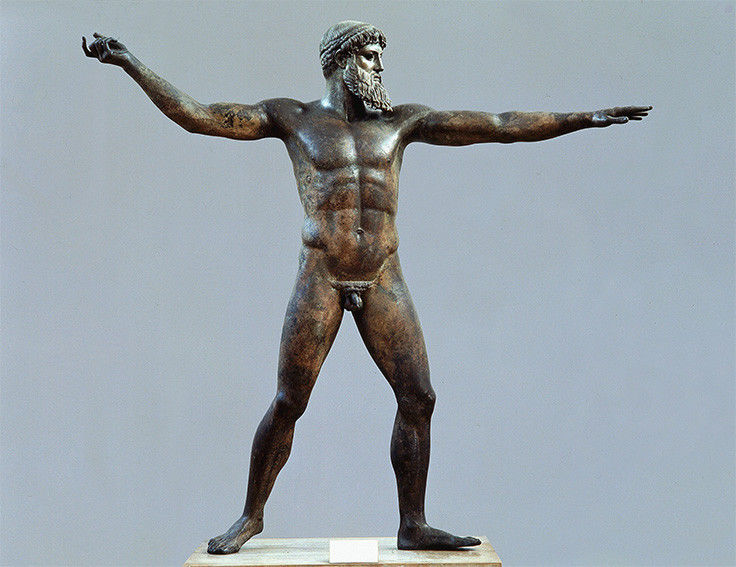 O Poseidon de Artemision é uma antiga estátua de bronze grega. A estátua foi construída por volta de 460 aC. fabricado