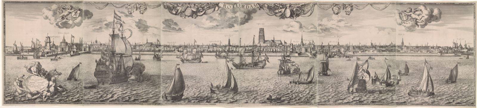Joost van Geel (Published by Jacob Quack), Panoramic view of Rotterdam, “1665” [=not before 1675]. 