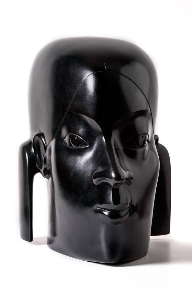 'The Two Faces', statue en bronze de l'artiste Kobe en vente via Gallerease