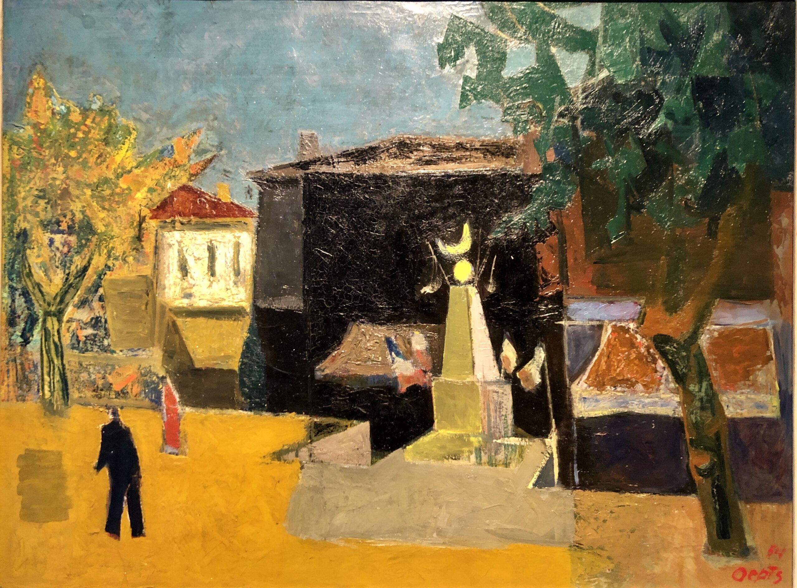  Wim Oepts' Memorial Sommières, as an example of a figurative painting with cubist, abstract elements
