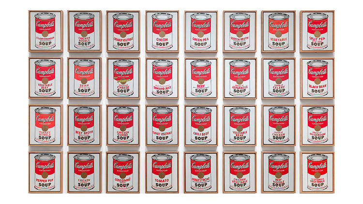 Esempio di Pop Art: Andy Warhol, Campbell's Soup Cans, 1962, The Museum of Modern Art