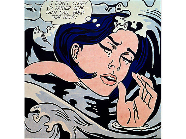 Voorbeeld van Pop Art: Roy Lichtenstein, Drowning Girl, 1963, The Museum of Modern Art, New York