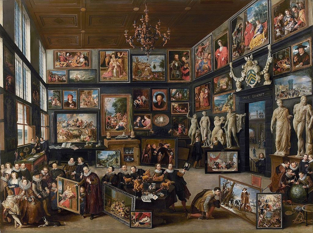 Ejemplo de una sala de arte, la de Cornelis van der Geest, de Willem van Haecht (1628)