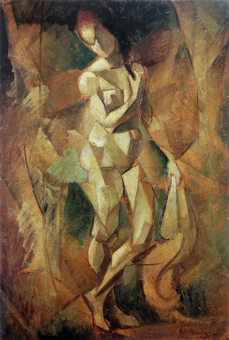 Cubistic nude women in Nu debout, 1911 door Jean Metzinger