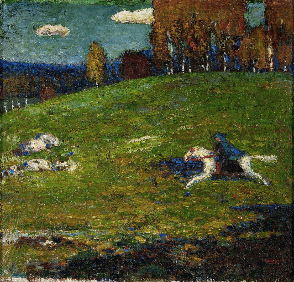 Début de l'expressionnisme, Der Blaue Reiter van de painterWassily Kandinsky, 1903