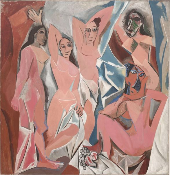 3. Esempio di arte moderna: Pablo Picasso, Les Demoiselles d'Avignon, 1907, olio su tela, Museum of Modern Art, New York