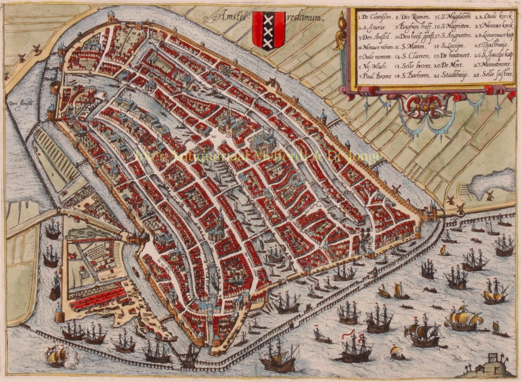 Voorbeeld van betaalbare kunst; een kaart uit de 16e eeuw is al te koop voor een paar honderd euro, zie ook Inter-Antiquariaat Mefferdt & De Jonge