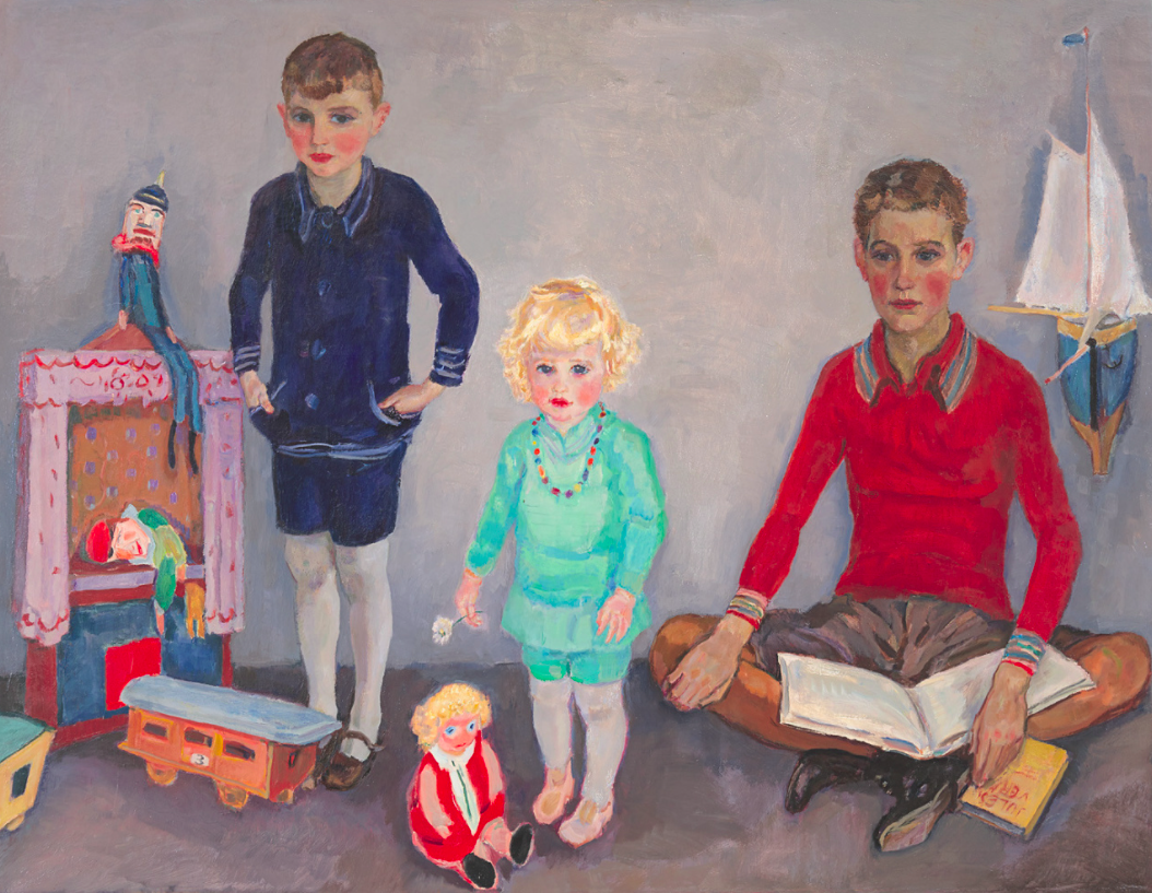 'Jan, Rob and Liesje Sluijter', Jan Sluijters, 1926-1928 (original painting available via Gallerease)