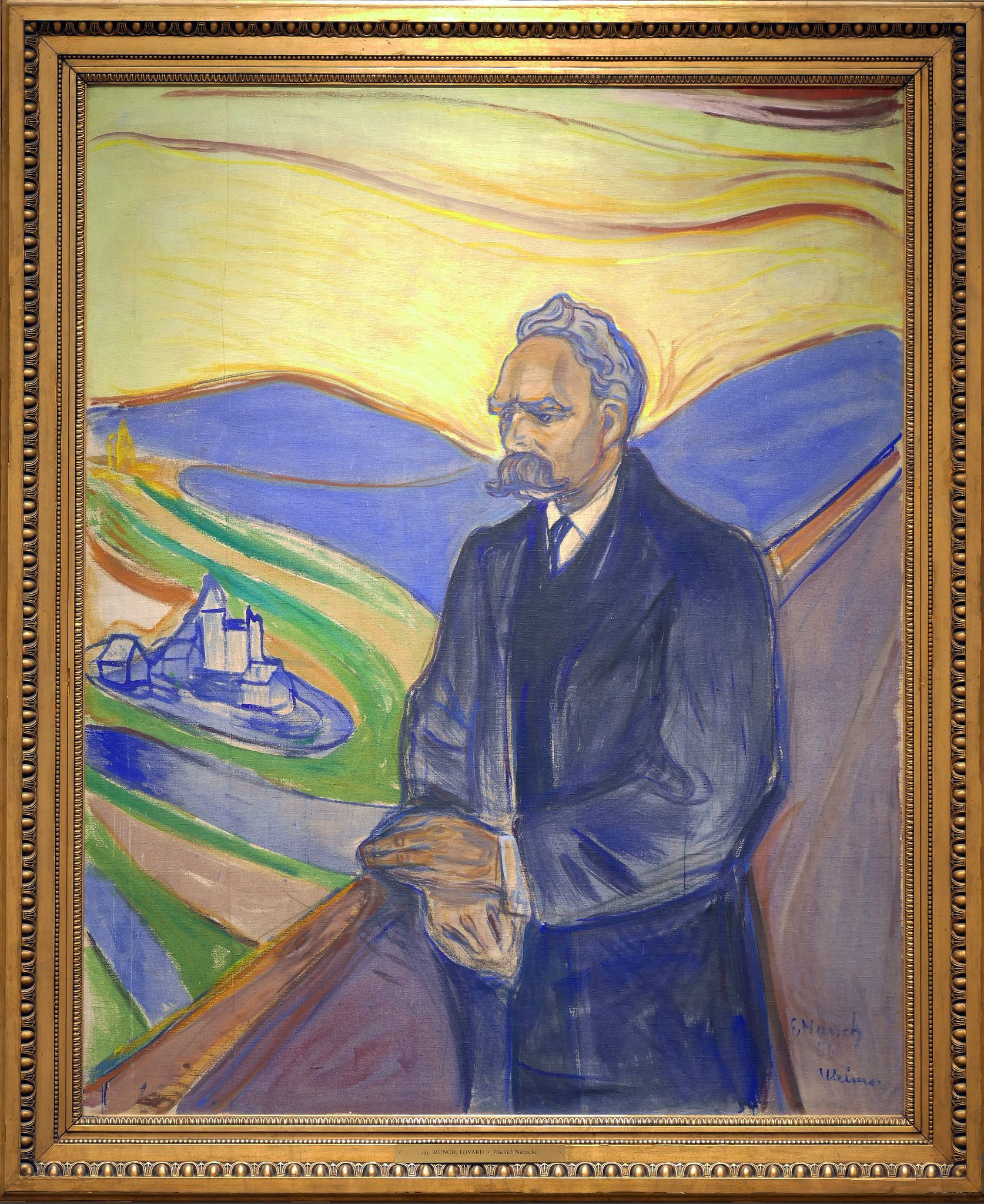 Portrait de Friedrich Nietzsche peint par Edvard Munch en 1906, ce peintre expressionniste bien connu était surtout connu pour son célèbre tableau 