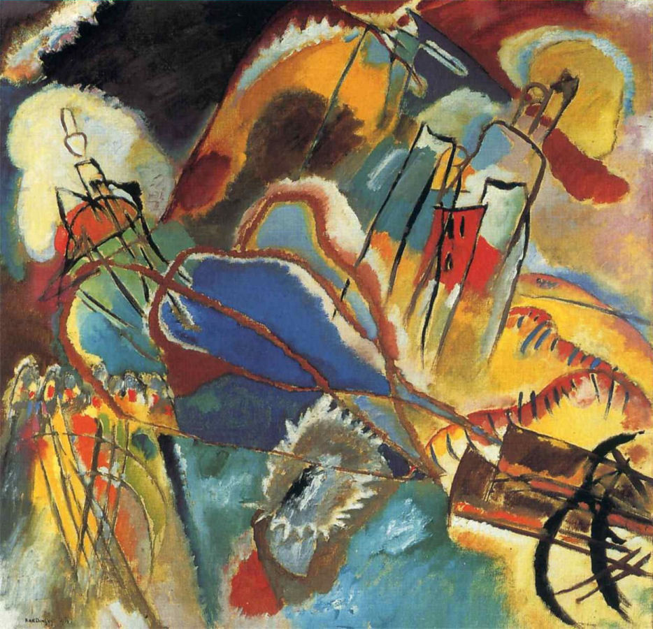 Peinture abstraite de Vassily Kandinsky, Improvisation 30 (Cannons), 1913